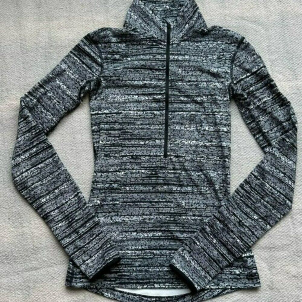 Nike Pro Dri-fit Half Zip Top Jacket Long Sleeve Size XS Black White